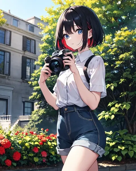 撮影練習中