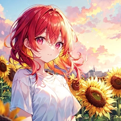 ひまわりと私と