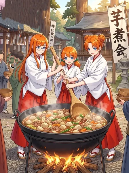 三姉妹芋煮