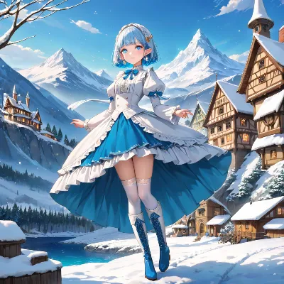 雪山の村
