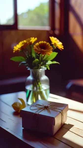 朝陽に輝く秘密の贈り物