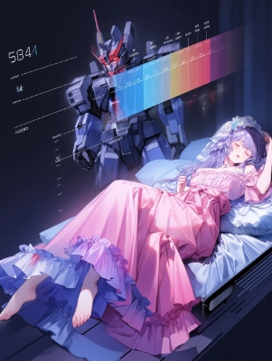 ロボットと寝てる少女