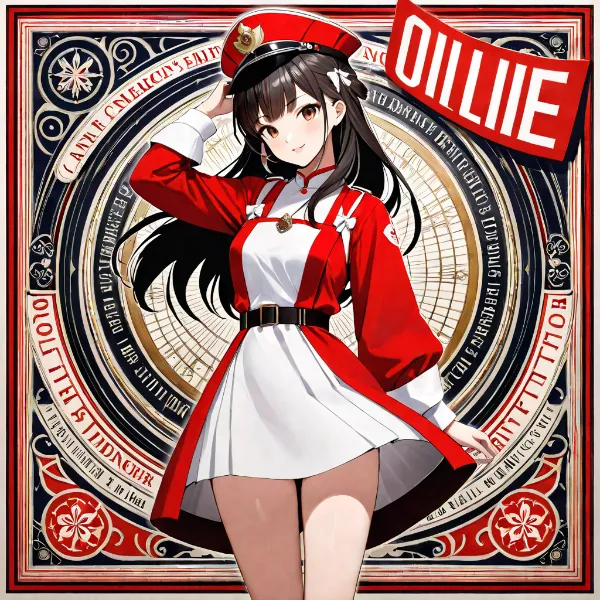 赤い革命の元気少女(火消しの女子と同じプロンプトですが)