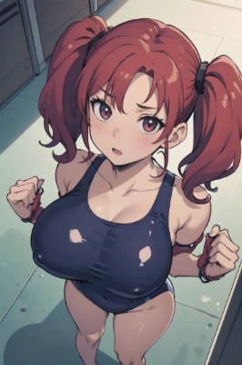 赤髪ツインテールちゃん
