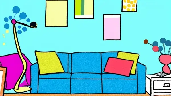 【フリー背景素材】ソファのある部屋