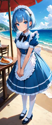 朝のメイドさん