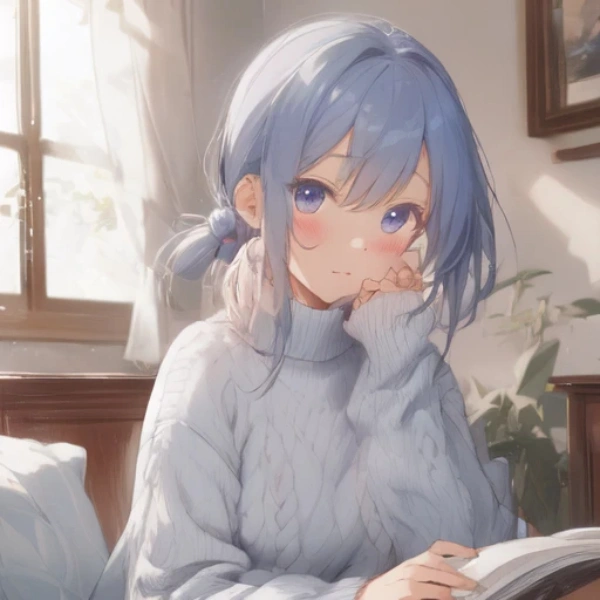 青髪ポニーテールっ子