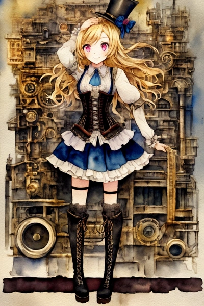 スチームパンクと水彩