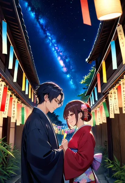 星降る夜祭で交わす甘い視線