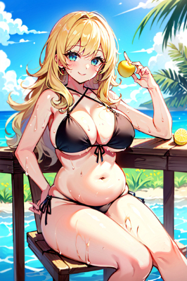 汗だくお姉さんイラスト