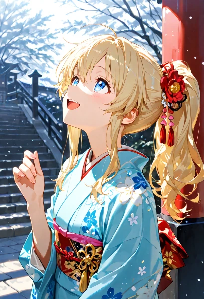 雪舞う神社で微笑む少女の秘密