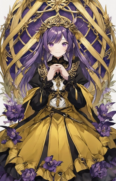 紫黒の後悔は黄色の慈愛と融合する