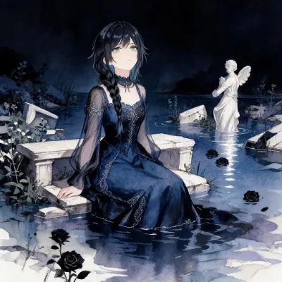 水に沈む夜
