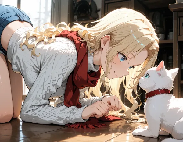 黒髪＆ブロンド・しらたまちゃんが家に来た