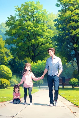 公園での親子