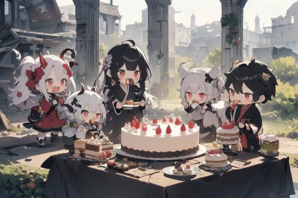 かつての神の居城でお茶会