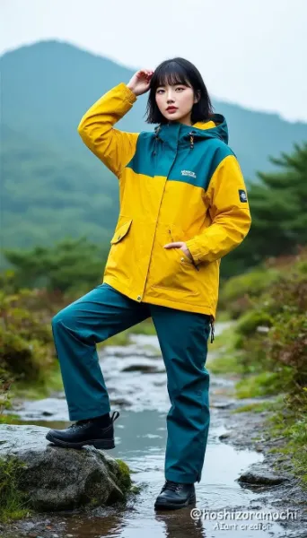 ネオン・マウンテン、雨のハイキング道 - Neon Mountain, a rainy hike