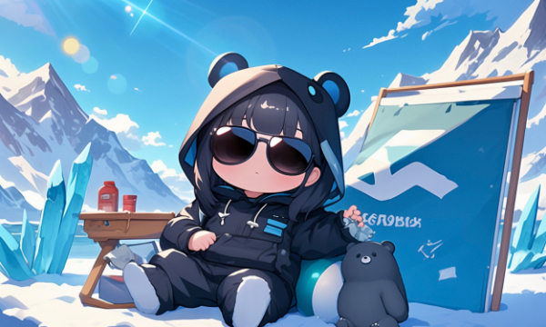 氷の上で日光浴🐾