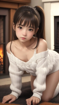 美少女と暖炉8