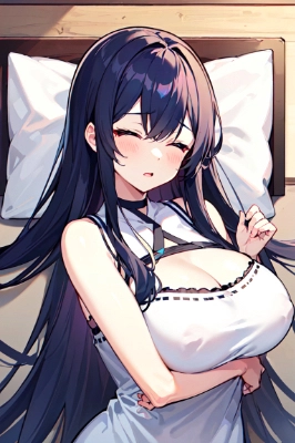 寝てる彼女