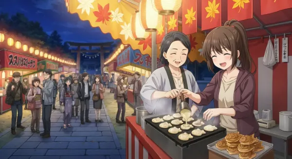 夏祭りの屋台で紡ぐ絆