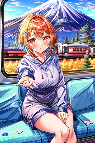 日本の車窓から富士山