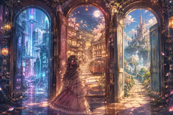 二つの世界を繋ぐ少女の扉。
