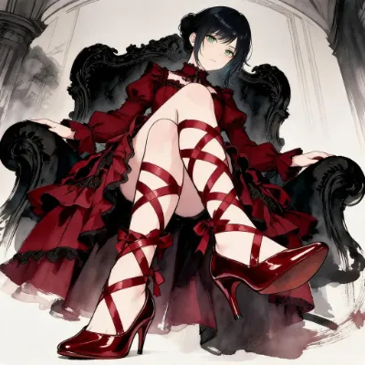 Red Lace-up