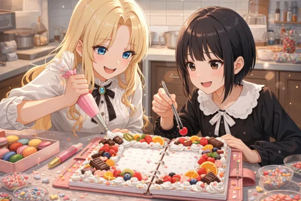 黒髪＆ブロンド・デコレーション手帳を作った