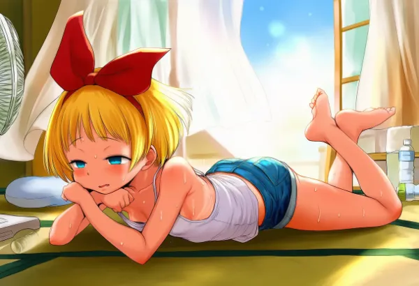 畳にぺたんとしたら涼しいかな？