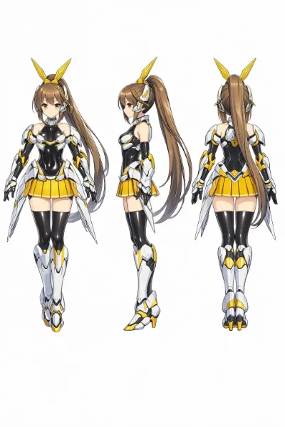 メカ娘三面図