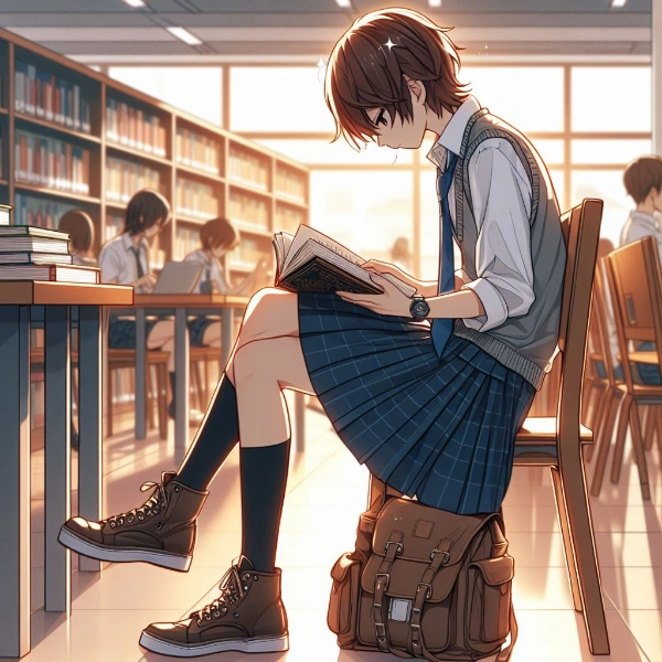 放課後の図書館