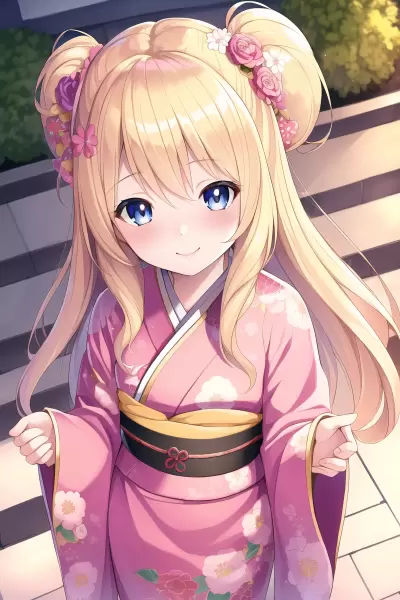 金髪少女の着物 その4