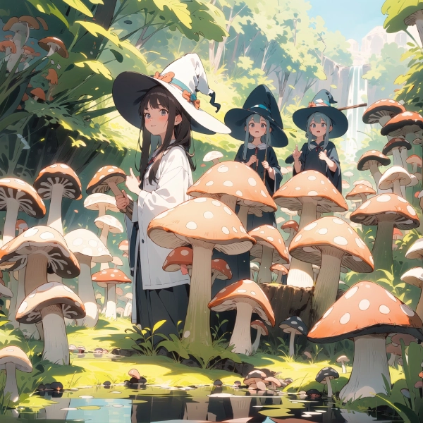 魔薬用のキノコ採集