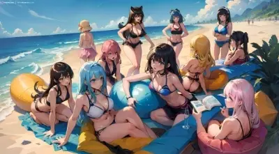みんなで一緒に海に行く