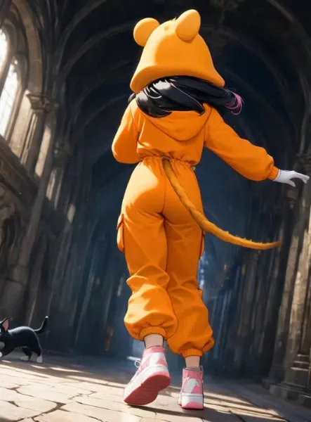 灰猫と橙鼠の動画