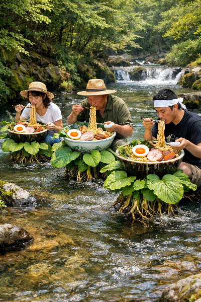トレンド見てて思いついたラーメン流し