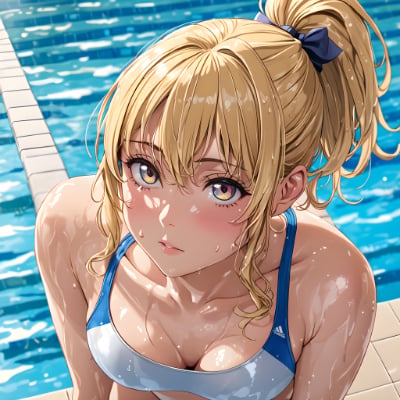 プール上がり