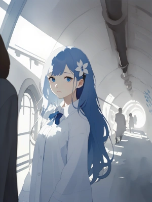 blue hair