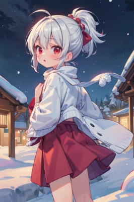 寒空の神社