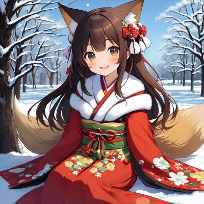 振袖狐ロリ娘