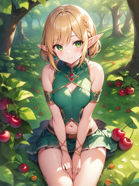 さくらんぼ畑とエルフちゃん3