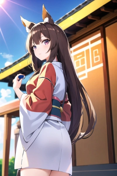 ウマ娘🙇‍♂マルゼンスキーお姉様の着物仕様をＡIさんに描いてもらいました🙇‍♂