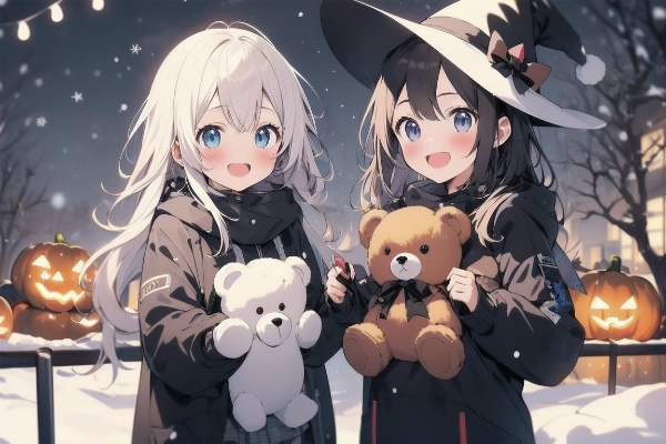 テディベアと一緒