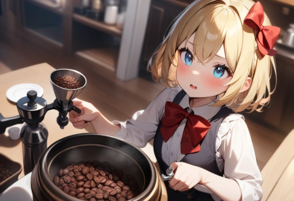 コーヒー豆挽こう