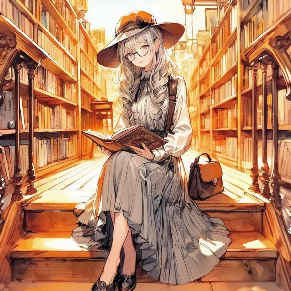 レトロな本屋で読書