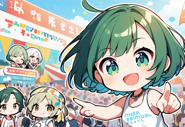 フェスを楽しむ少女