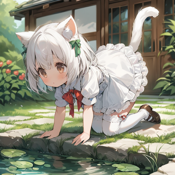 白猫・何かいる！？