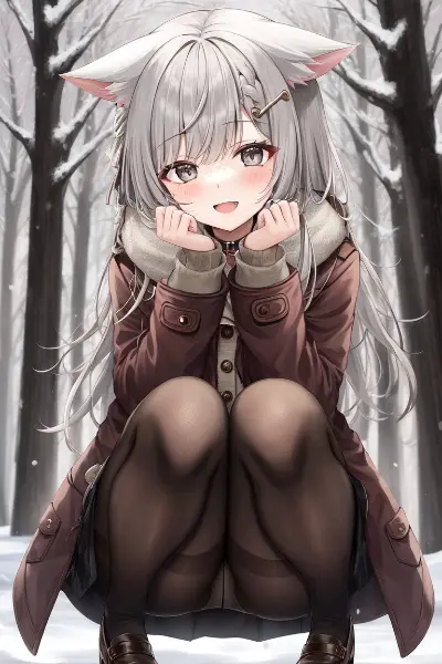 女の子が座っているだけのイラスト