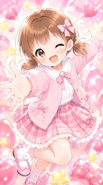 ピンクの可愛い女の子